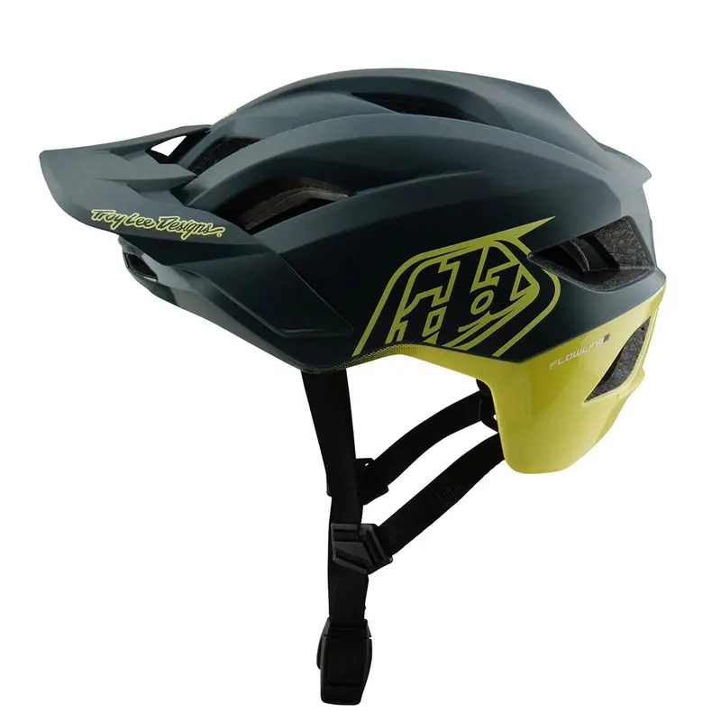 Troy Lee Designs Flowline Se Mtb Helmet - Badge - Gray-Glo Yellow 1