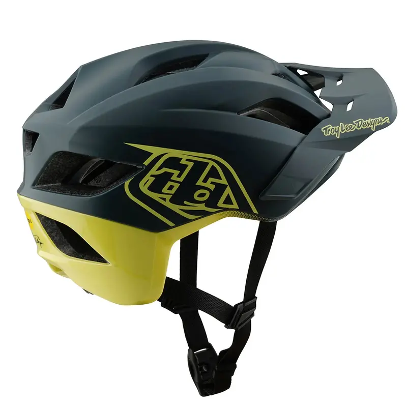 Troy Lee Designs Flowline Se Mtb Helmet - Badge - Gray-Glo Yellow 3