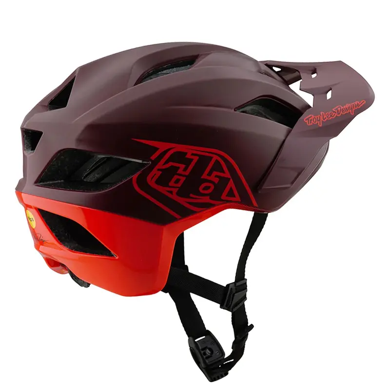 Troy Lee Designs Flowline Se Mtb Helmet - Badge - Maroon 2