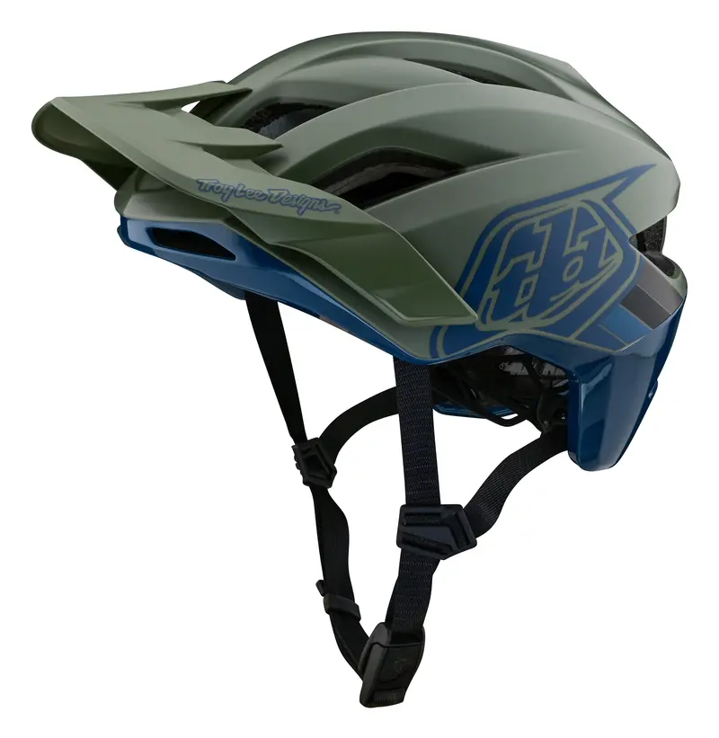 Troy Lee Designs Flowline Se Mtb Helmet - Badge - Olive-Indigo 1
