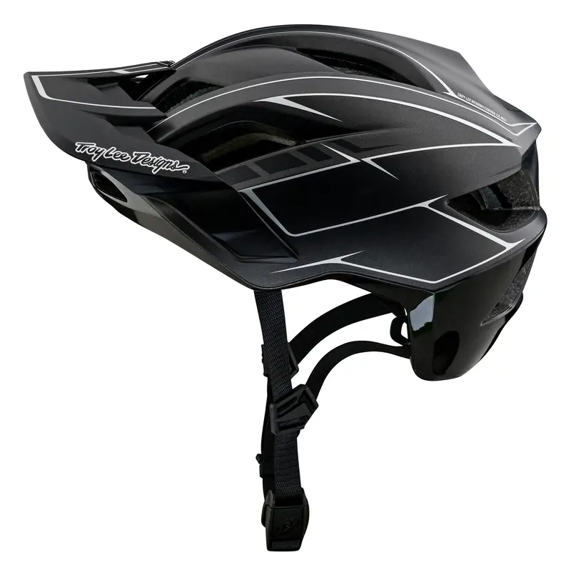 Troy Lee Designs Flowline Se Mtb Helmet - Badge - Pinstripe - Charcoal-Black 2