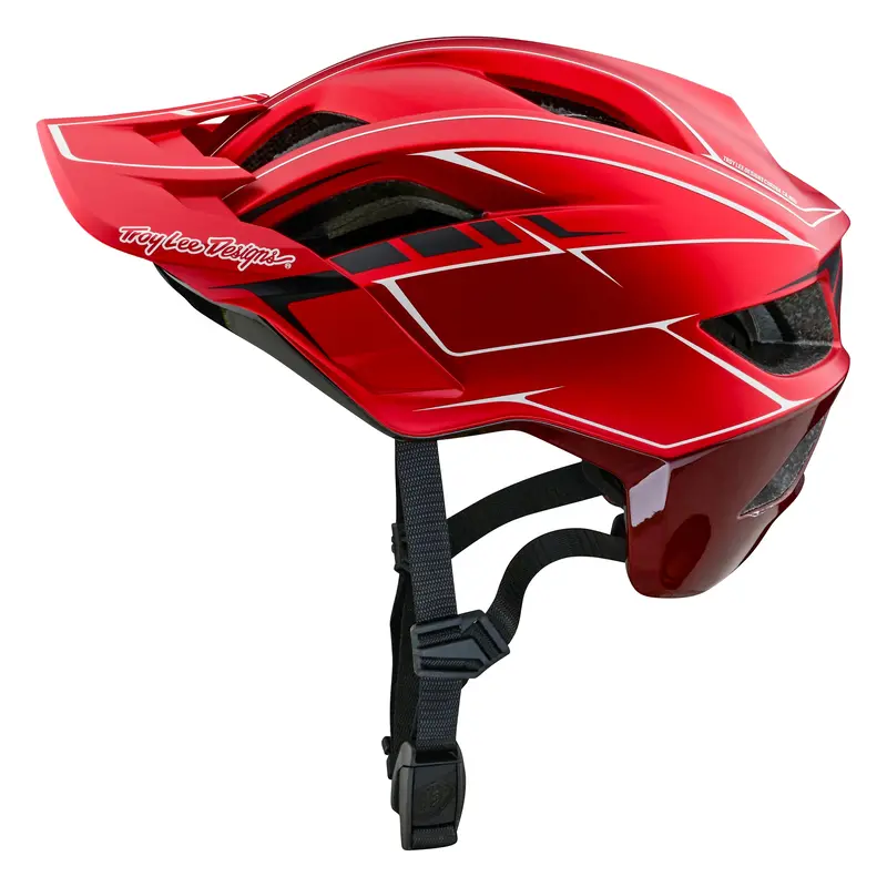 Troy Lee Designs Flowline Se Mtb Helmet - Badge - Pinstripe - Red 2