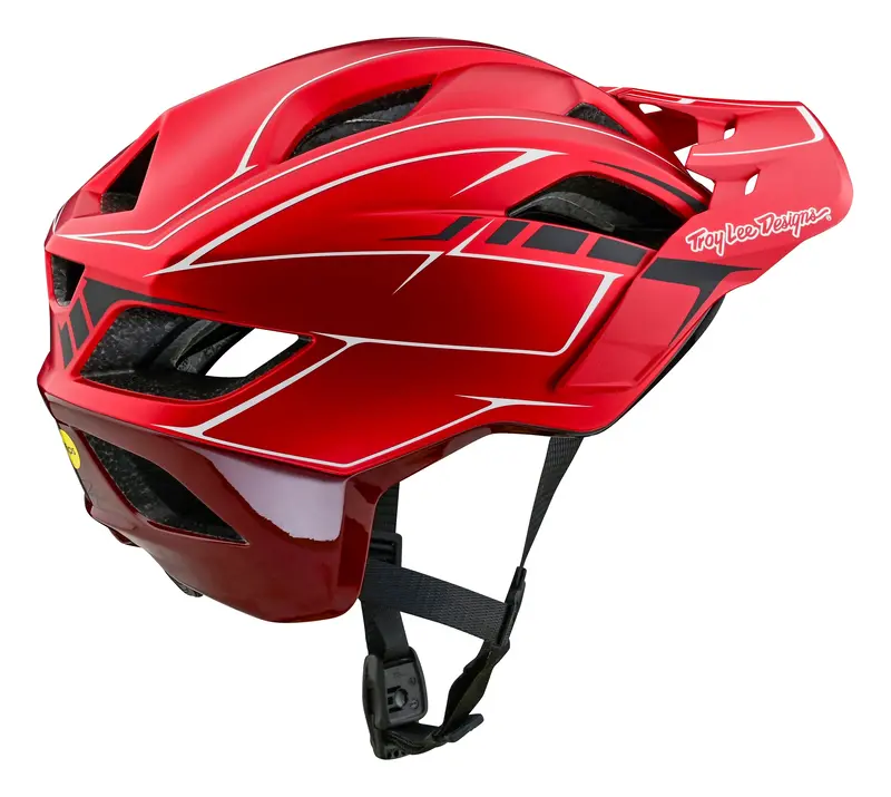 Troy Lee Designs Flowline Se Mtb Helmet - Badge - Pinstripe - Red 3