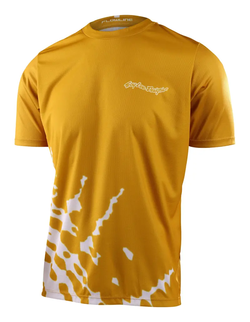 Troy Lee Designs Flowline Short Sleeve Mtb Jersey - Big Spin - Gold Flake - 2023 1