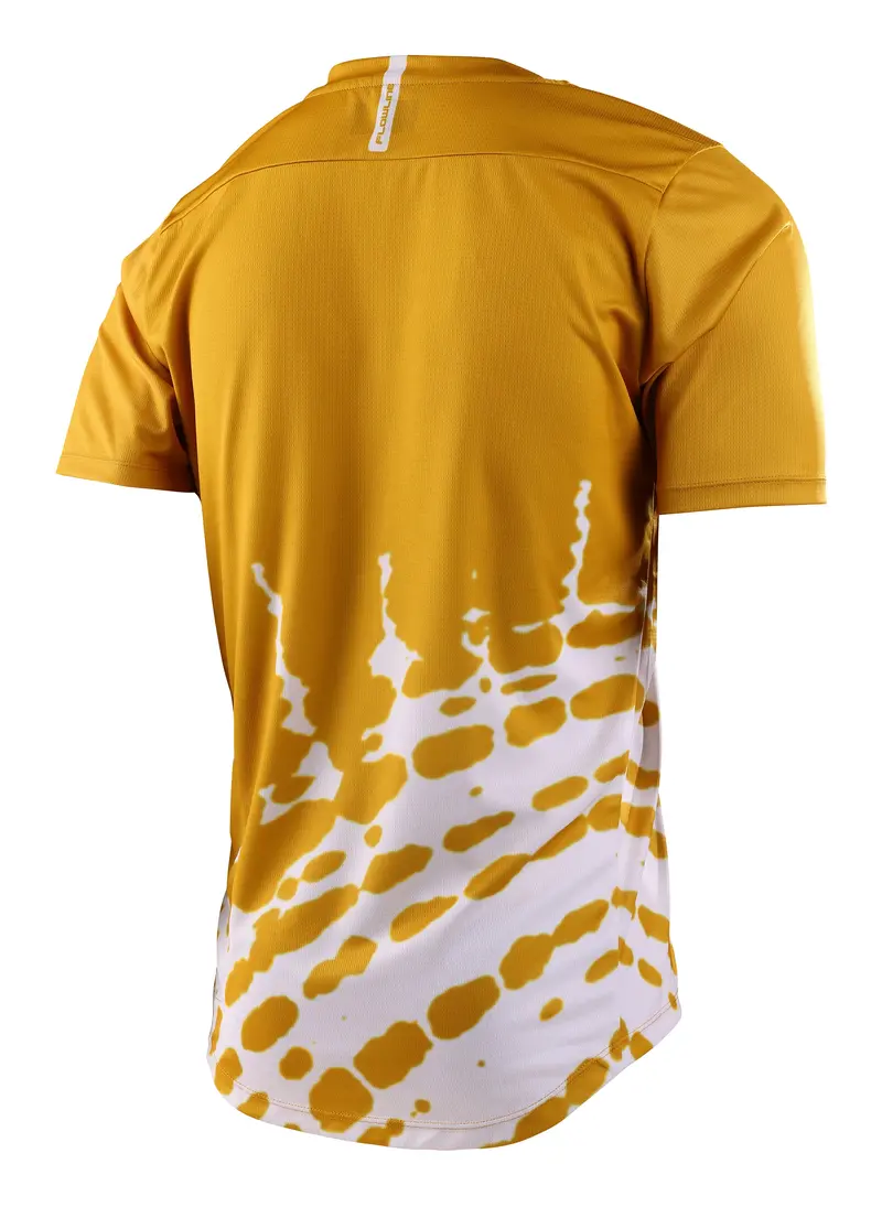 Troy Lee Designs Flowline Short Sleeve Mtb Jersey - Big Spin - Gold Flake - 2023 2