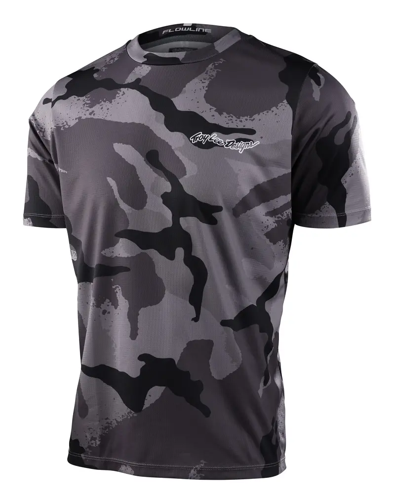 Troy Lee Designs Flowline Short Sleeve Mtb Jersey - Cams - Carbon - 2023 1