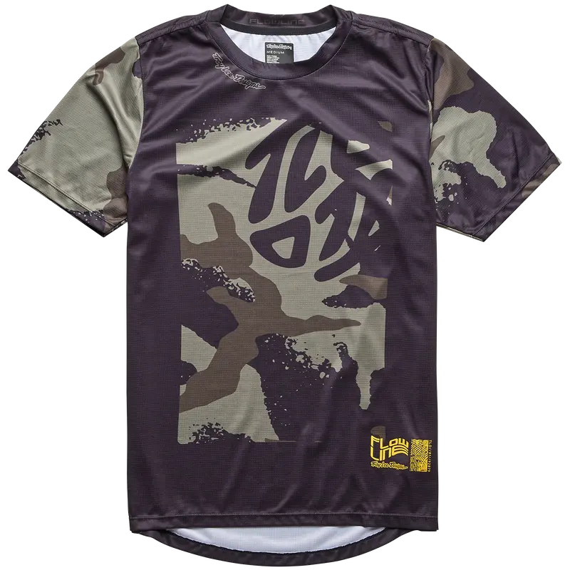 Troy Lee Designs Flowline Short Sleeve Mtb Jersey - Confined - Black 1