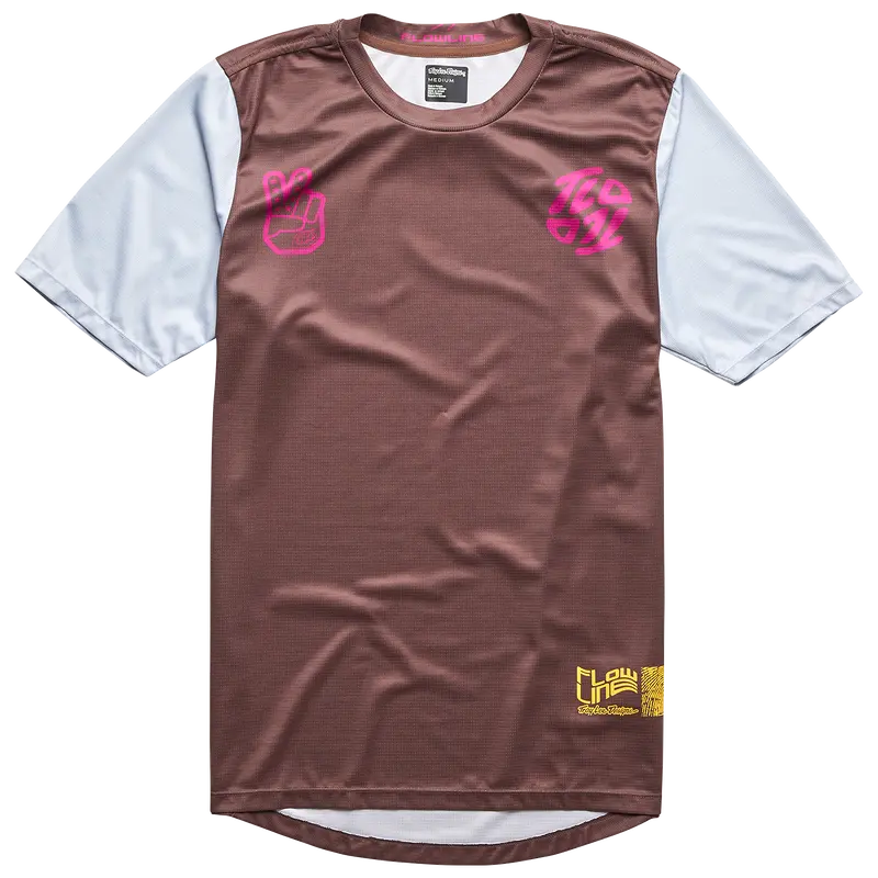 Troy Lee Designs Flowline Short Sleeve Mtb Jersey - Flipped - Chocolate 1