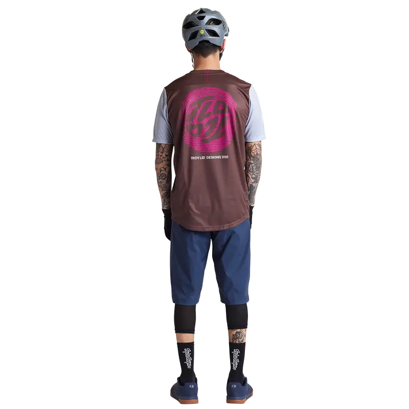 Troy Lee Designs Flowline Short Sleeve Mtb Jersey - Flipped - Chocolate 3
