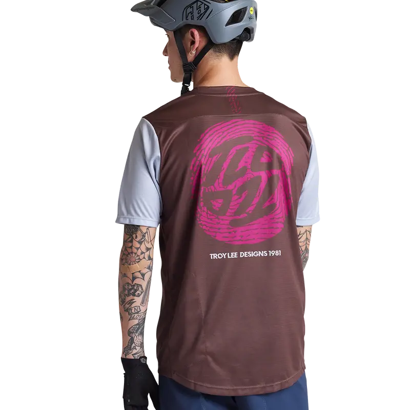 Troy Lee Designs Flowline Short Sleeve Mtb Jersey - Flipped - Chocolate 4