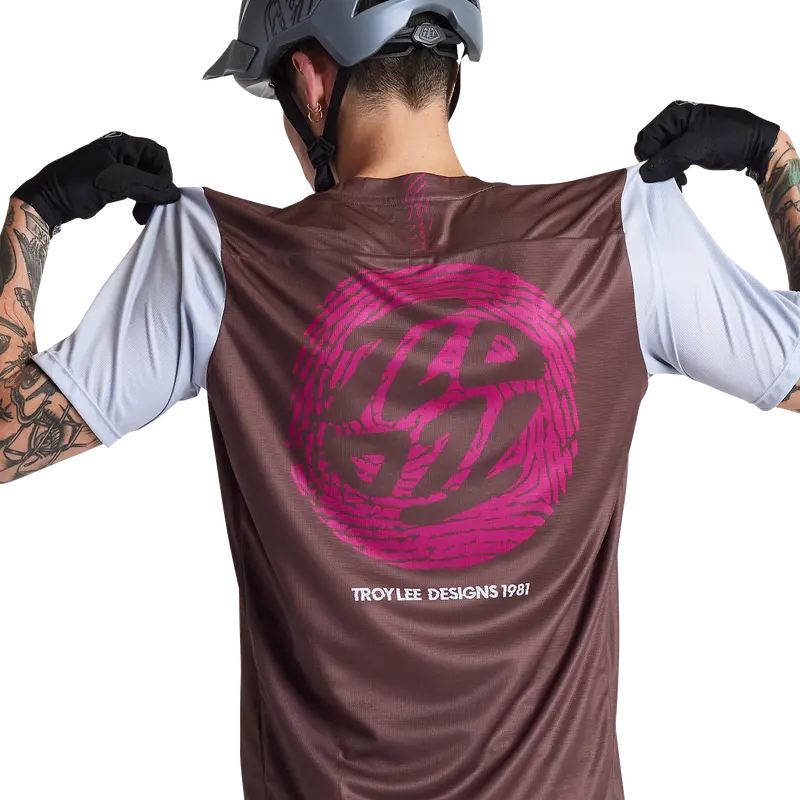 Troy Lee Designs Flowline Short Sleeve Mtb Jersey - Flipped - Chocolate 5