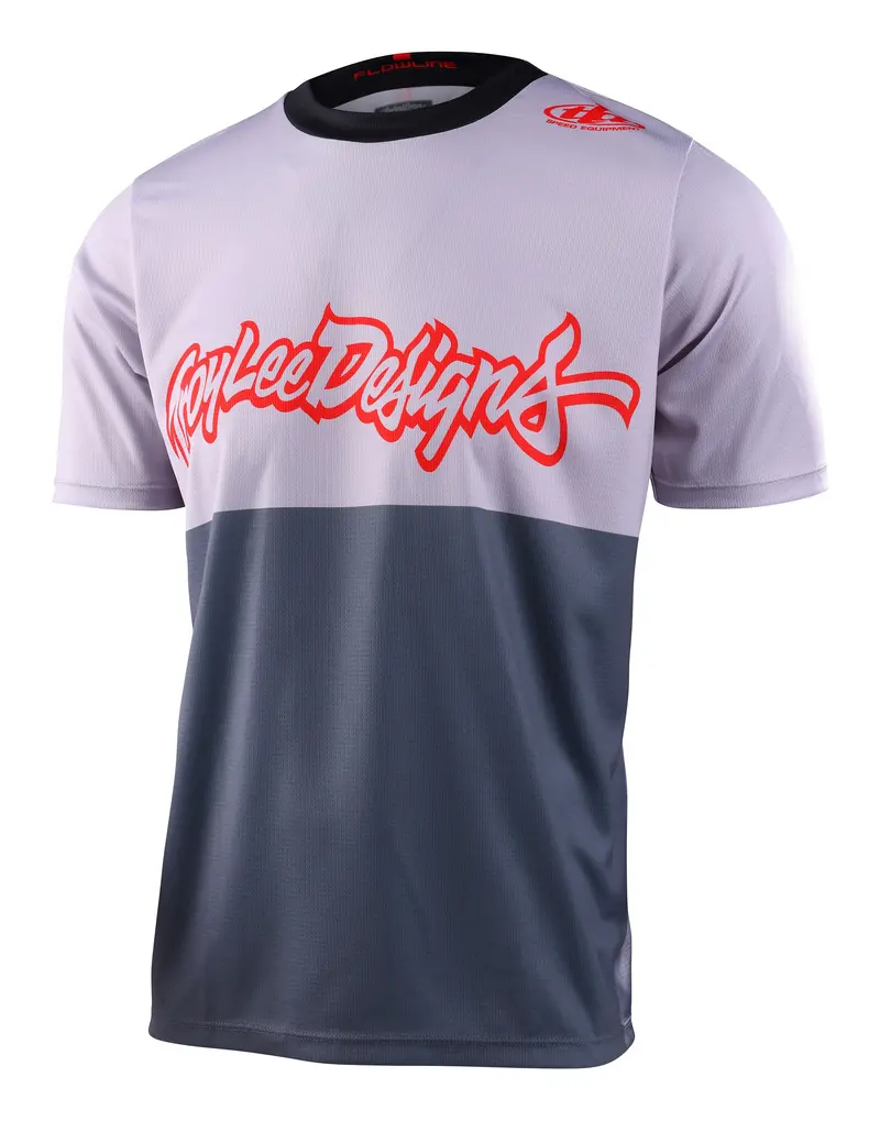 Troy Lee Designs Flowline Short Sleeve Mtb Jersey - Scripter - Charcoal - 2023 1