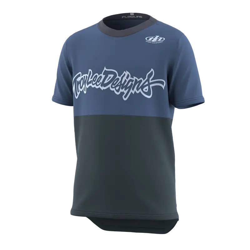 Troy Lee Designs Flowline Short Sleeve Mtb Jersey - Scripter - Youth - Windward - 2023 1