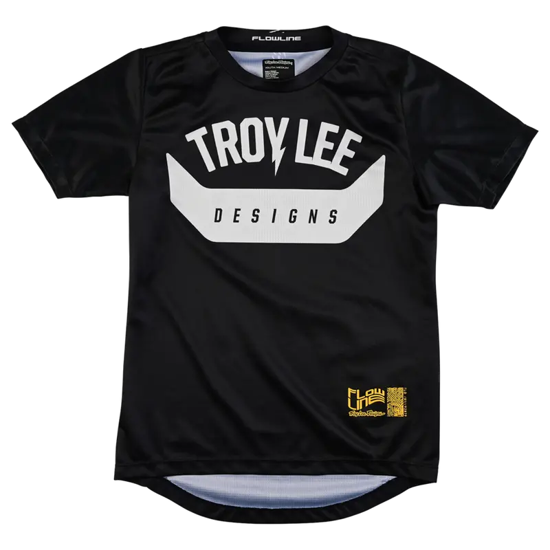 Troy Lee Designs Flowline Short Sleeve Mtb Jersey - Youth - Aircore - Black 1