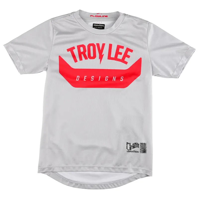 Troy Lee Designs Flowline Short Sleeve Mtb Jersey - Youth - Aircore - Cement 1