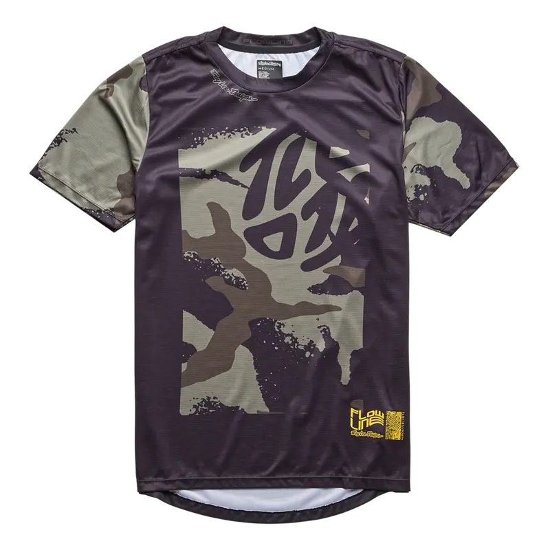 Troy Lee Designs Flowline Short Sleeve Mtb Jersey - Youth - Confined - Black 1
