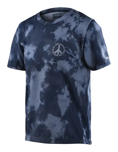Troy Lee Designs Flowline Short Sleeve Mtb Jersey - Youth - Plot - Charcoal 1
