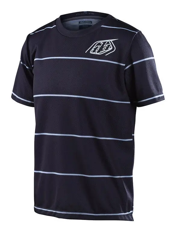 Troy Lee Designs Flowline Short Sleeve Mtb Jersey - Youth - Revert - Black 1