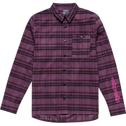 Troy Lee Designs Grind Flannel Plaid Shirt - Deep Purple 1