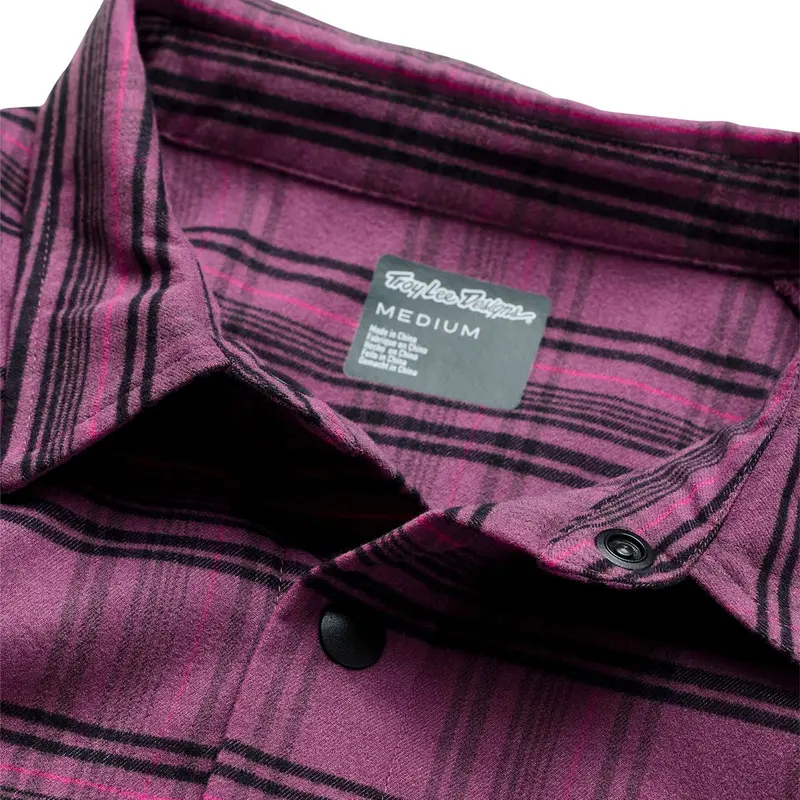 Troy Lee Designs Grind Flannel Plaid Shirt - Deep Purple 3