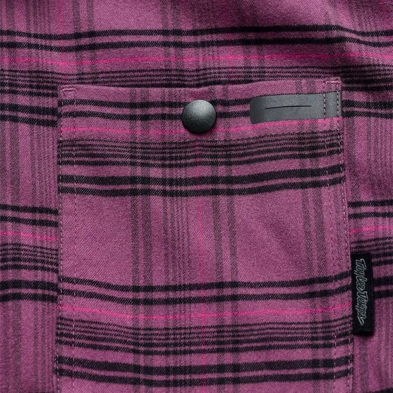 Troy Lee Designs Grind Flannel Plaid Shirt - Deep Purple 4