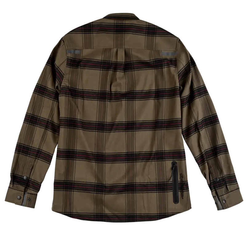 Troy Lee Designs Grind Flannel Shirt - Yd Plaid - Dark Pine 2