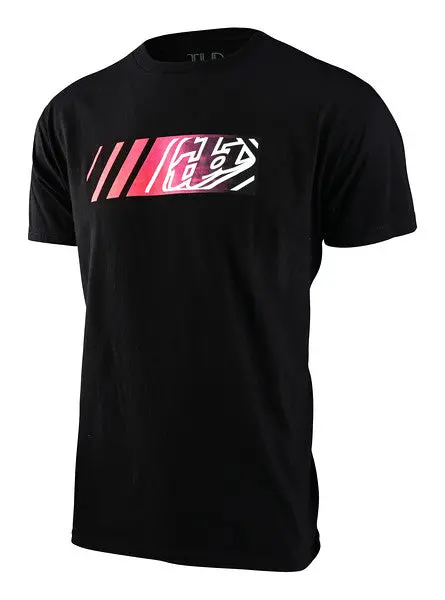 Troy Lee Designs Icon Men’s Tee – Black Classic Crewneck Cotton Shirt