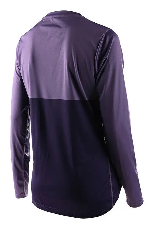 Troy Lee Designs Lilium Long Sleeve Mtb Jersey - Womens - Block - Orchid-Purple 2