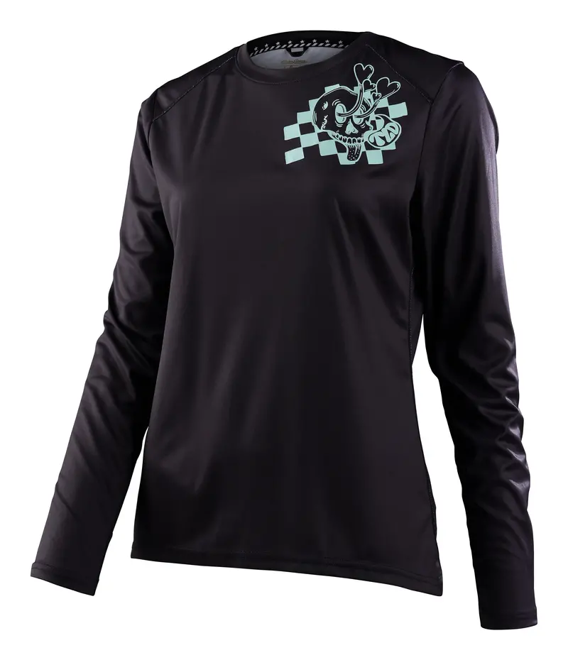 Troy Lee Designs Lilium Long Sleeve Mtb Jersey - Womens - Micayla Gatto - Black 1