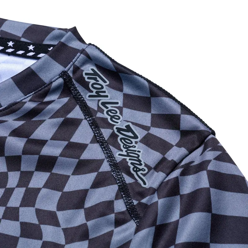 Troy Lee Designs Lilium Long Sleeve Mtb Jersey - Womens - Twisted Checkers - Black-Gray 3