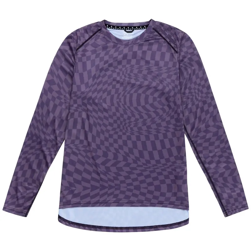 Troy Lee Designs Lilium Long Sleeve Mtb Jersey - Womens - Twisted Checkers - Deep Purple 1