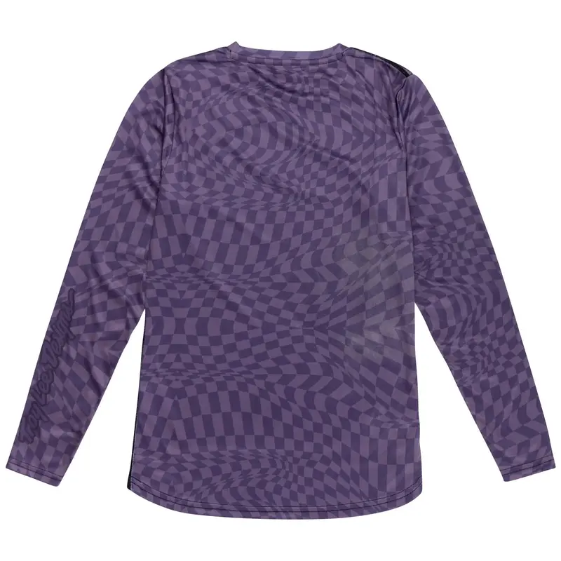 Troy Lee Designs Lilium Long Sleeve Mtb Jersey - Womens - Twisted Checkers - Deep Purple 2