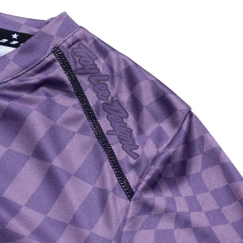 Troy Lee Designs Lilium Long Sleeve Mtb Jersey - Womens - Twisted Checkers - Deep Purple 3