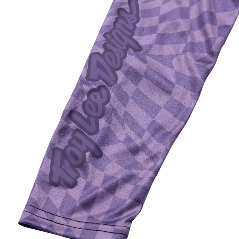 Troy Lee Designs Lilium Long Sleeve Mtb Jersey - Womens - Twisted Checkers - Deep Purple 4