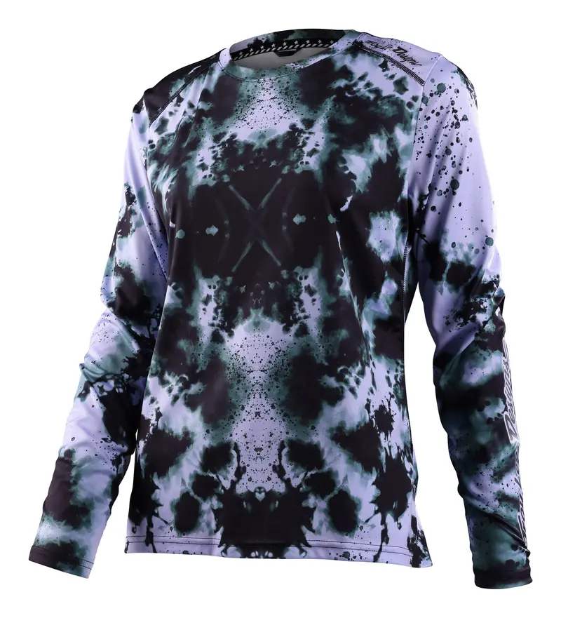 Troy Lee Designs Lilium Long Sleeve Mtb Jersey - Womens - Water Color - Lilac 1