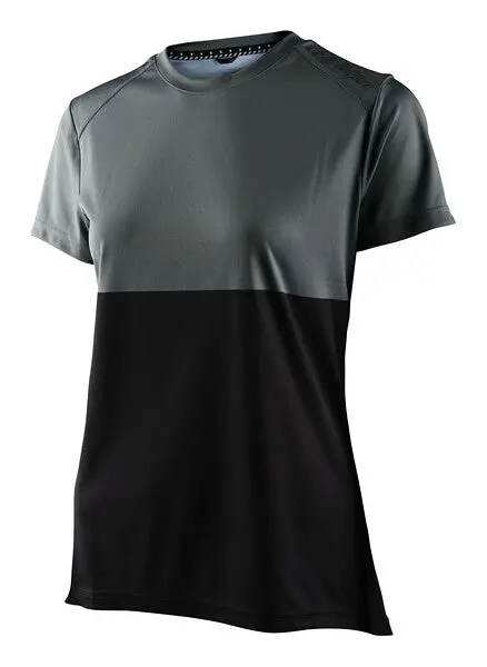 Troy Lee Designs Lilium Short Sleeve Mtb Jersey - Womens - Block - Green-Black 1