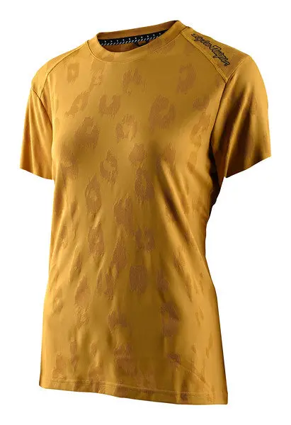 Troy Lee Designs Lilium Short Sleeve Mtb Jersey - Womens - Jacquard - Honey 1