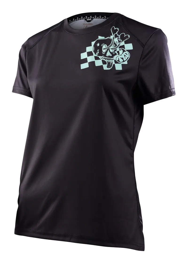Troy Lee Designs Lilium Short Sleeve Mtb Jersey - Womens - Micayla Gatto - Black 1