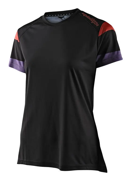 Troy Lee Designs Lilium Short Sleeve Mtb Jersey - Womens - Rugby - Black 1