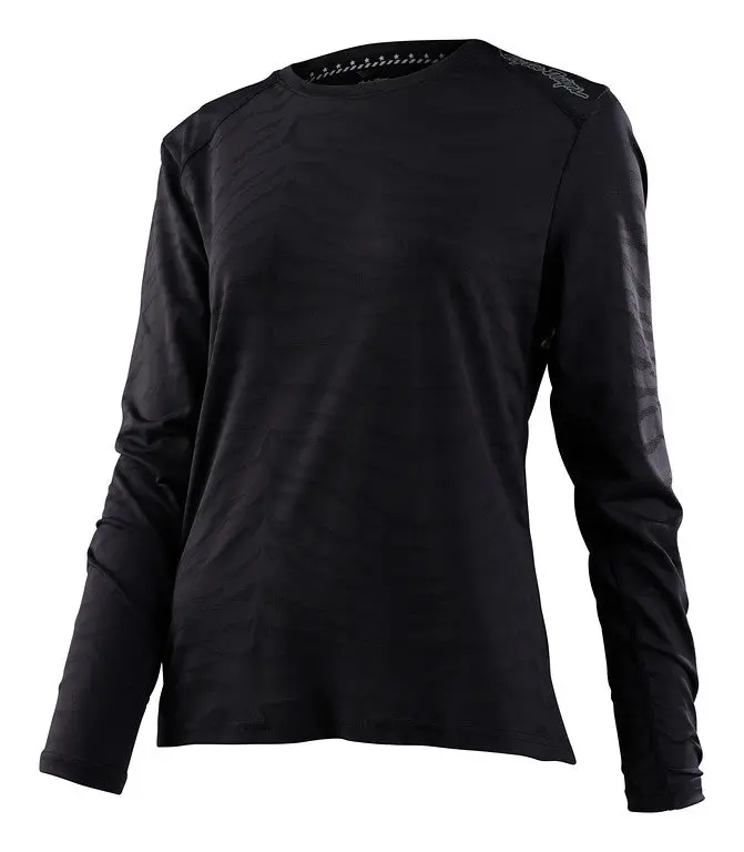 Troy Lee Designs Lilium Short Sleeve Mtb Jersey - Womens - Tiger Jaquard - Black 1