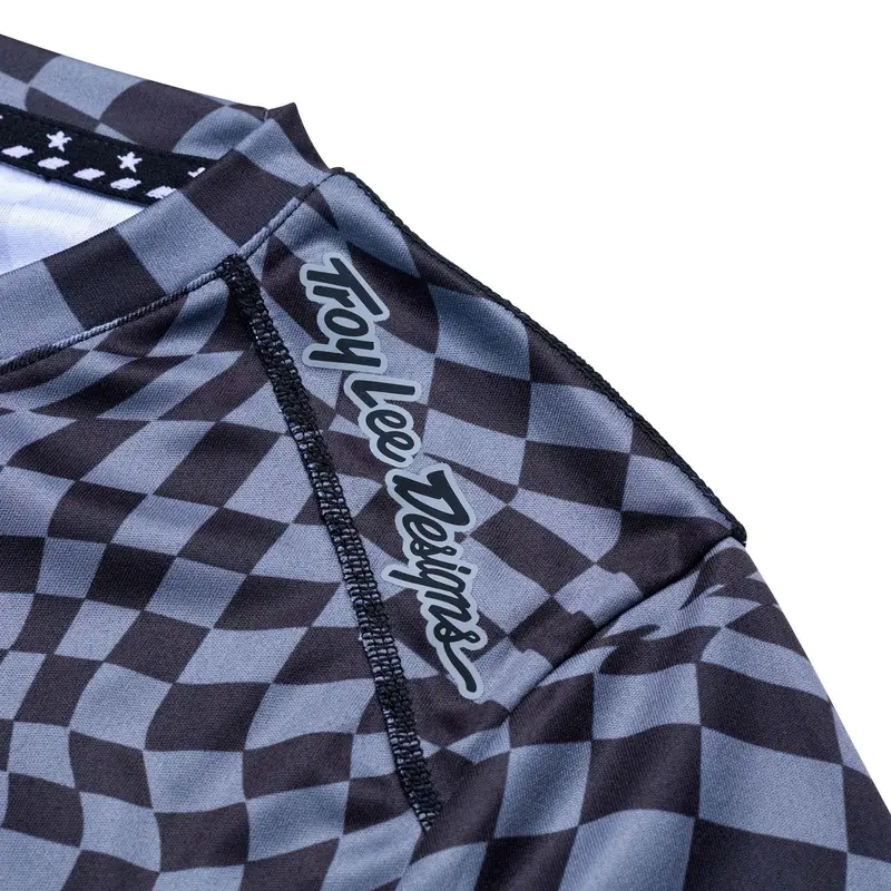 Troy Lee Designs Lilium Short Sleeve Mtb Jersey - Womens - Twisted Checkers - Black 3