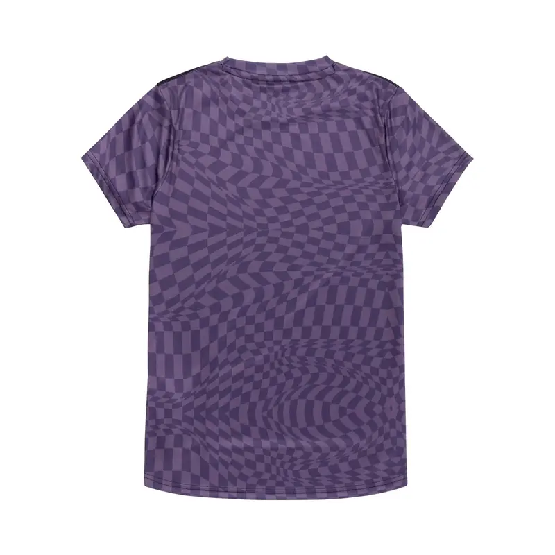 Troy Lee Designs Lilium Short Sleeve Mtb Jersey - Womens - Twisted Checkers - Deep Purple 2