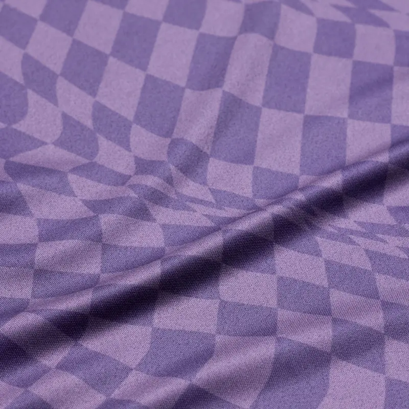Troy Lee Designs Lilium Short Sleeve Mtb Jersey - Womens - Twisted Checkers - Deep Purple 4