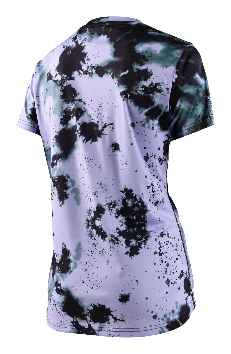 Troy Lee Designs Lilium Short Sleeve Mtb Jersey - Womens - Water Color - Lilac 2