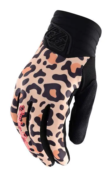 Troy Lee Designs Luxe Mtb Glove - Womens - Leopard - Bronze 1