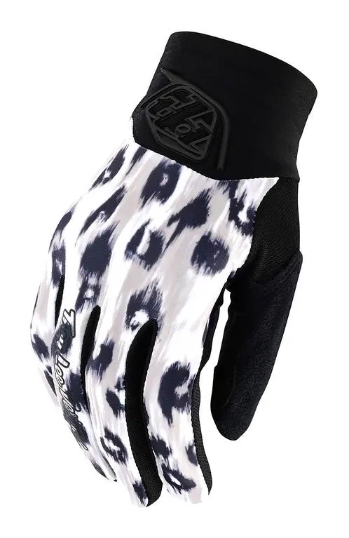 Troy Lee Designs Luxe Mtb Glove - Womens - Wild Cat - White 1