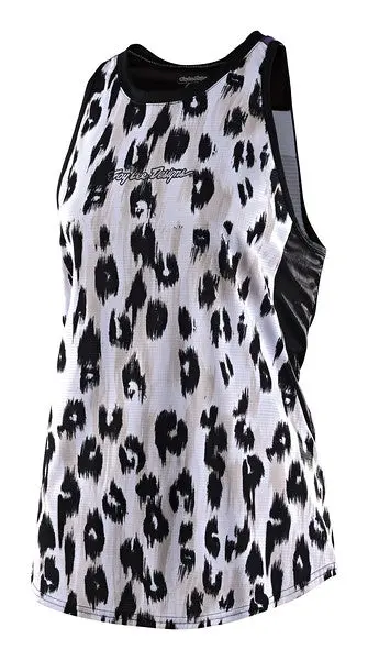 Troy Lee Designs Luxe Tank - Womens - Wild Cat - White 1