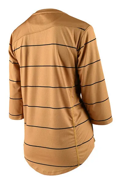 Troy Lee Designs Mischief 3/4 Sleeve Mtb Jersey - Womens - Pinstripe - Honey 2