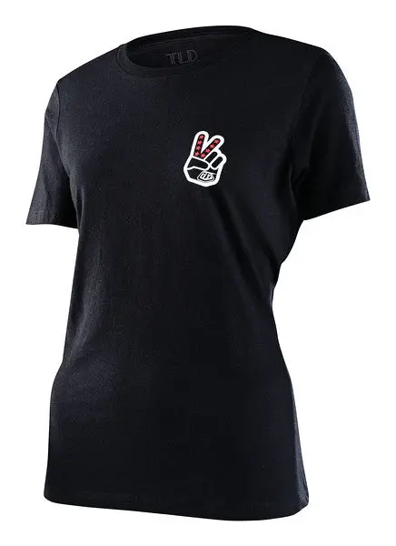 Troy Lee Designs Peace Out Short Sleeve Tee - Womens - Black Heather 1