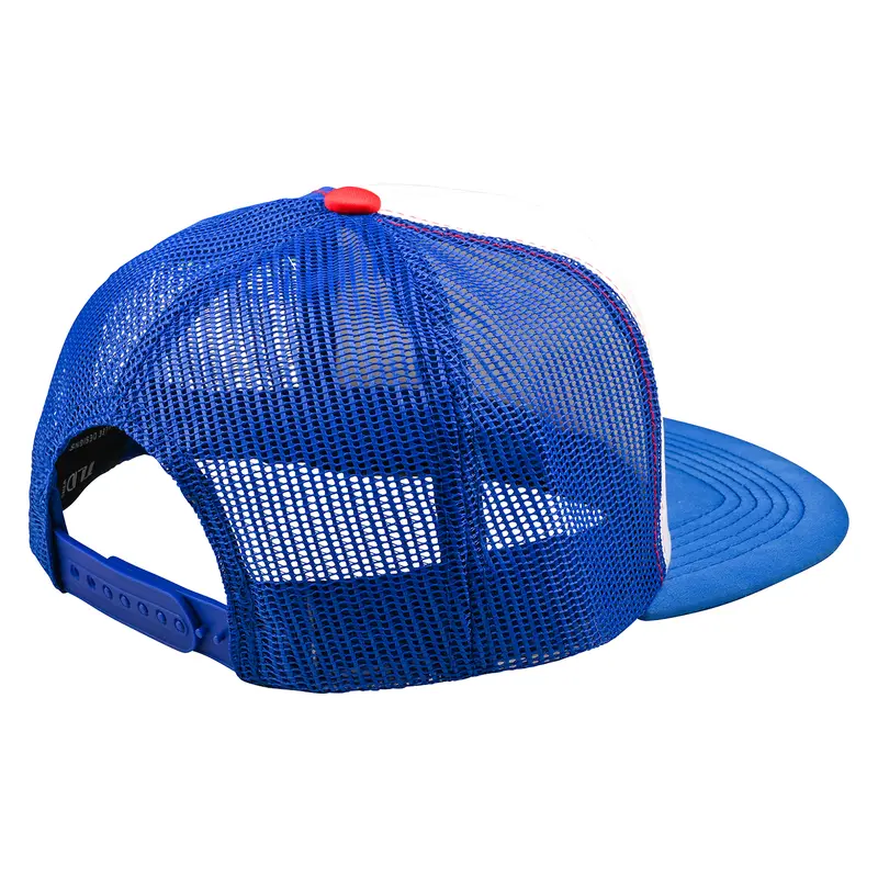 Troy Lee Designs Peace Out Trucker Snapback Hat - White-Blue 2
